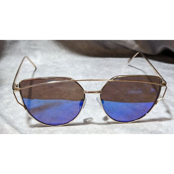 Icing Abstract Mirror Finish Aviator Sunglasses - Picture 1 of 7